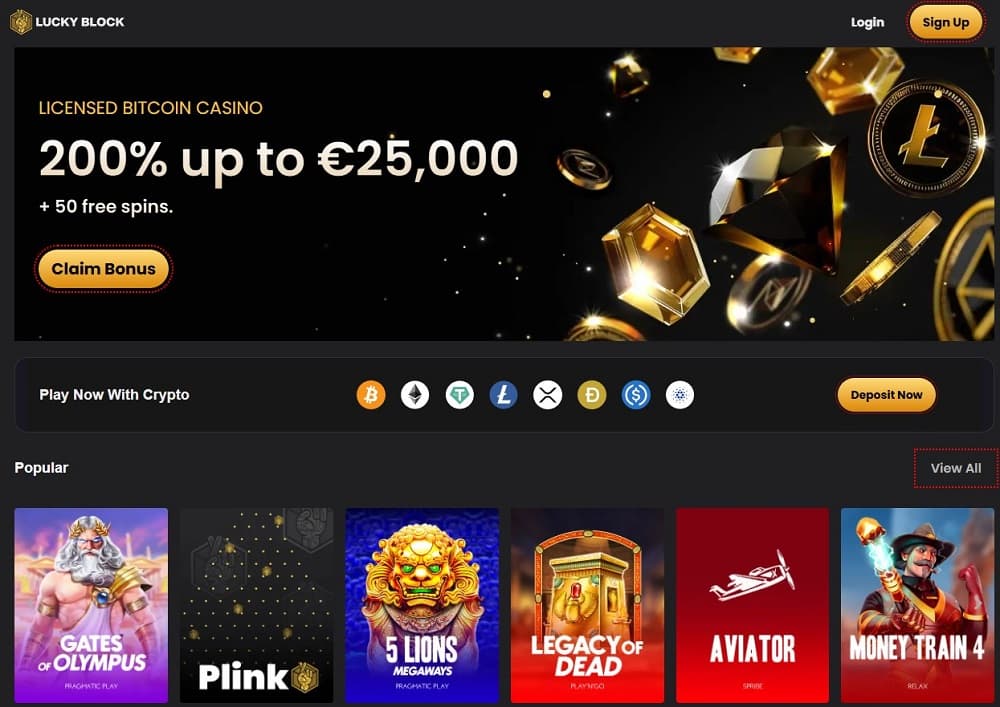 Lucky Block – crypto-focused online casino Singapore 2025 with big bonuses and instant withdrawals